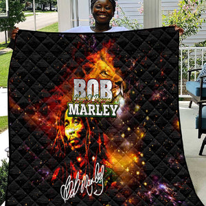 Bob King Of Reggae Rastafari Lion Quilt You Never Know How Strong You Are