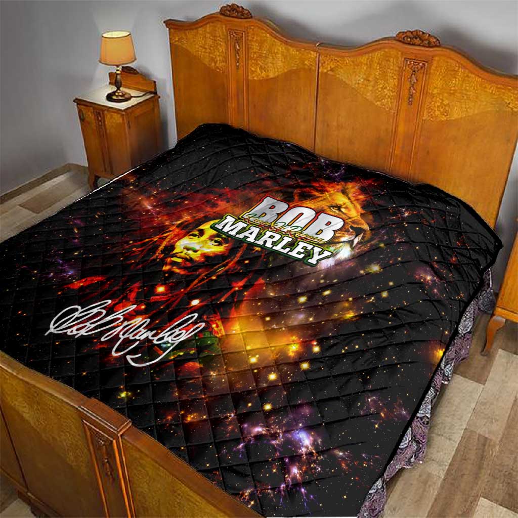 Bob King Of Reggae Rastafari Lion Quilt You Never Know How Strong You Are