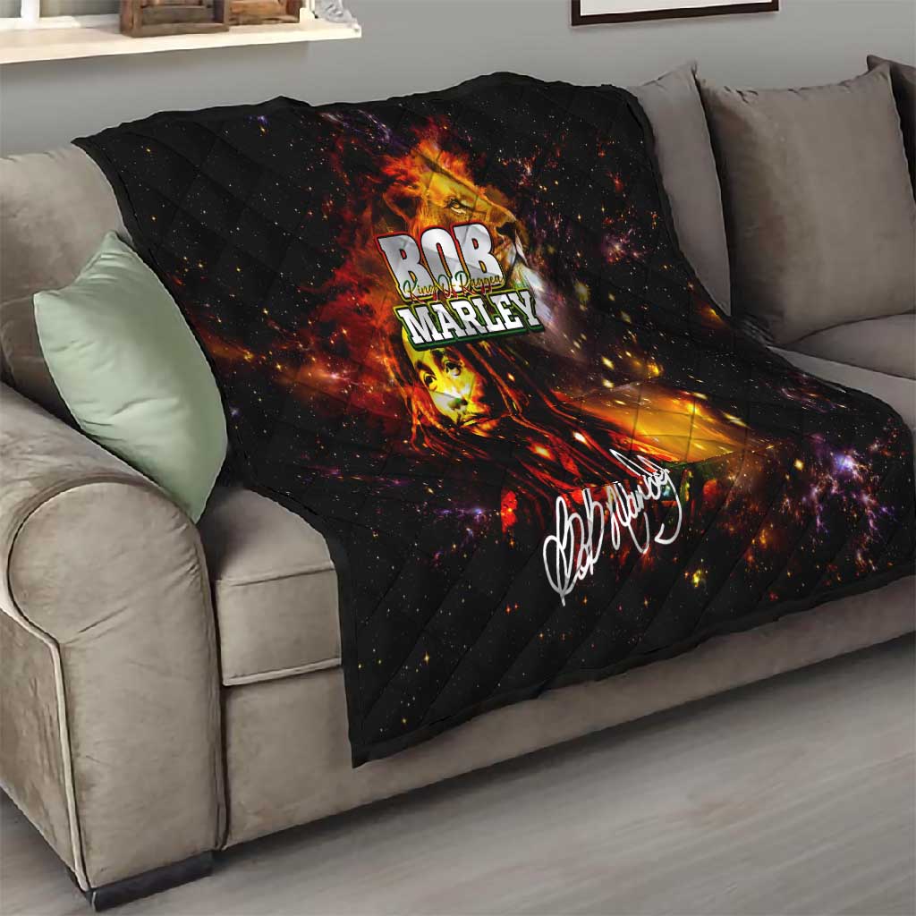 Bob King Of Reggae Rastafari Lion Quilt You Never Know How Strong You Are