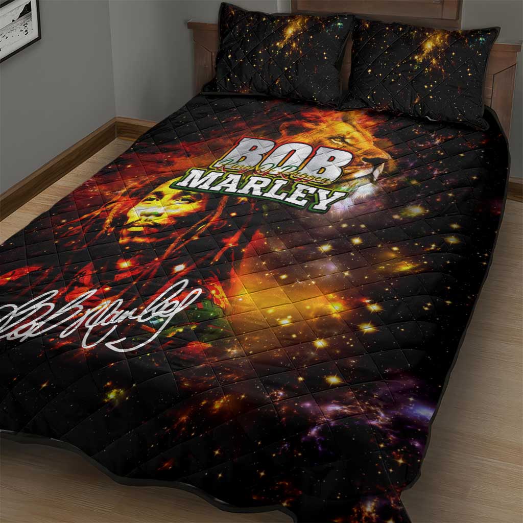 Bob King Of Reggae Rastafari Lion Quilt Bed Set You Never Know How Strong You Are