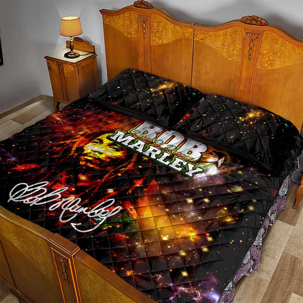 Bob King Of Reggae Rastafari Lion Quilt Bed Set You Never Know How Strong You Are
