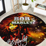 Bob King Of Reggae Rastafari Lion Round Carpet You Never Know How Strong You Are
