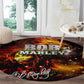 Bob King Of Reggae Rastafari Lion Round Carpet You Never Know How Strong You Are