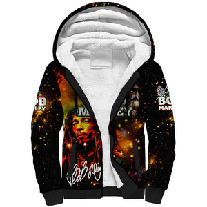 Bob King Of Reggae Rastafari Lion Sherpa Hoodie You Never Know How Strong You Are