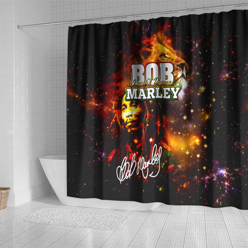 Bob King Of Reggae Rastafari Lion Shower Curtain You Never Know How Strong You Are