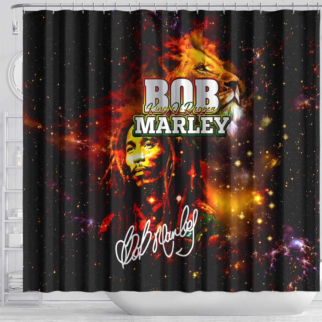 Bob King Of Reggae Rastafari Lion Shower Curtain You Never Know How Strong You Are