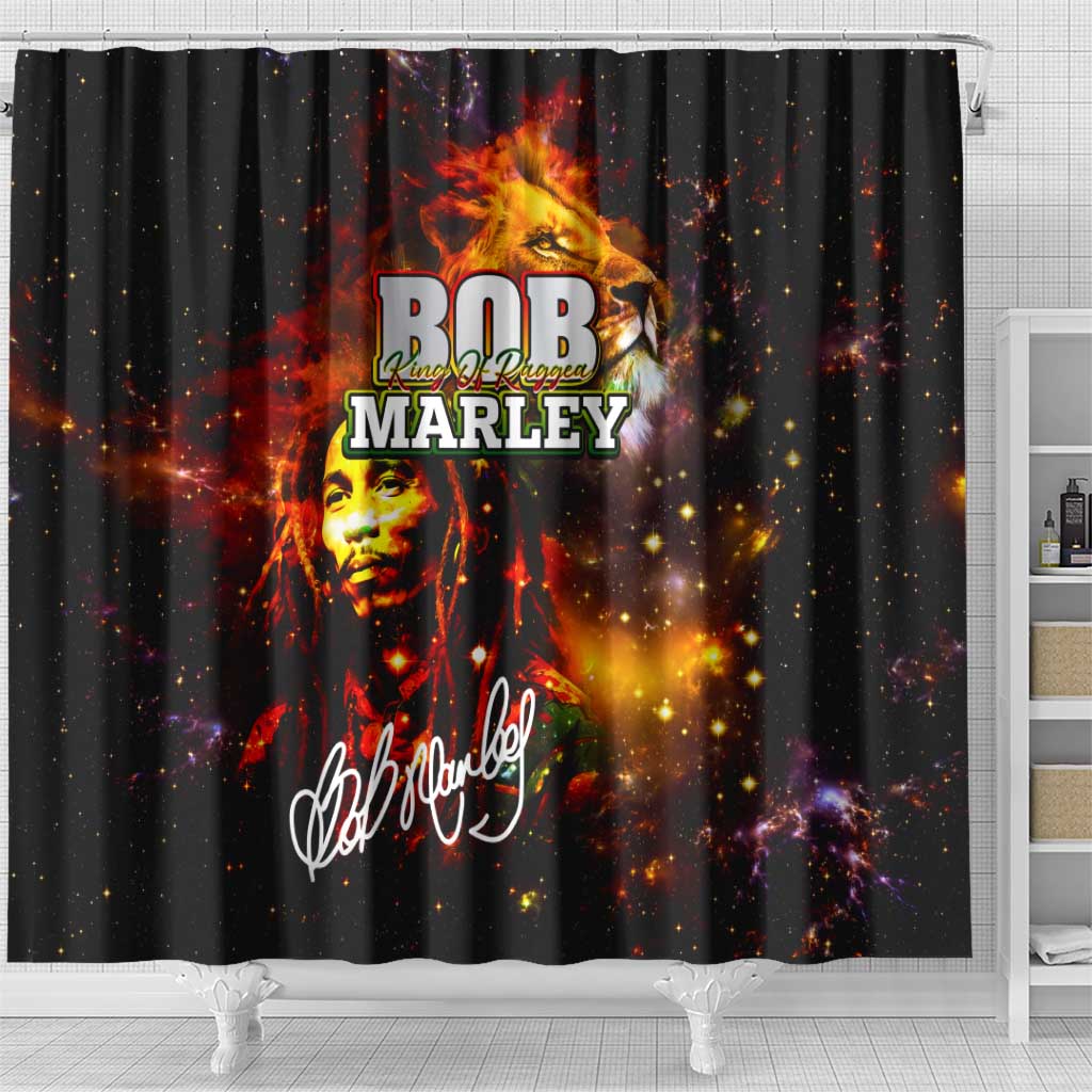 Bob King Of Reggae Rastafari Lion Shower Curtain You Never Know How Strong You Are
