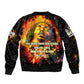Bob King Of Reggae Rastafari Lion Sleeve Zip Bomber Jacket You Never Know How Strong You Are