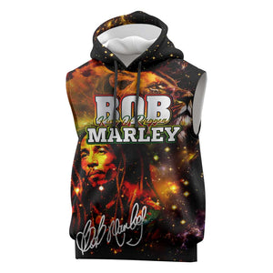 Bob King Of Reggae Rastafari Lion Sleeveless Hoodie You Never Know How Strong You Are - African Pride