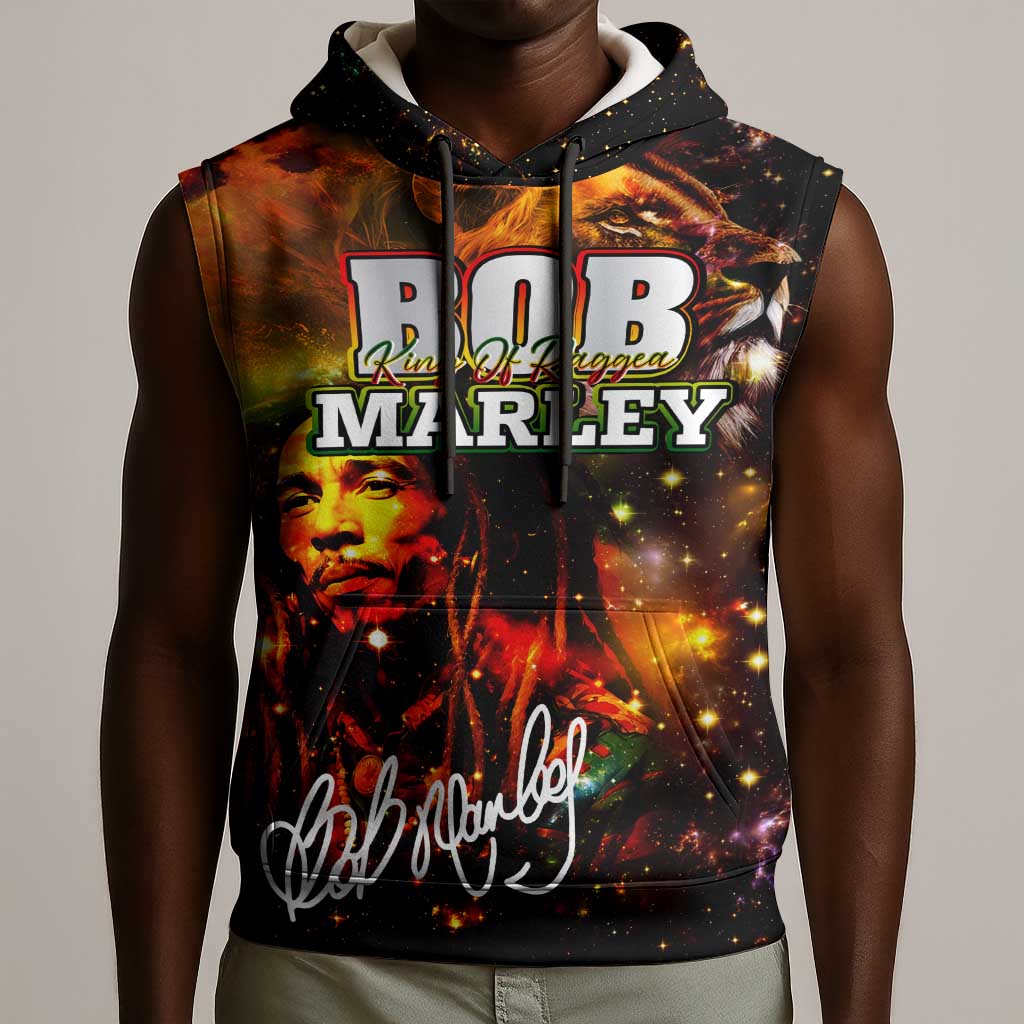 Bob King Of Reggae Rastafari Lion Sleeveless Hoodie You Never Know How Strong You Are - African Pride