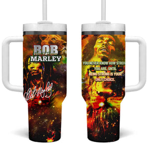 Bob King Of Reggae Rastafari Lion Tumbler With Handle You Never Know How Strong You Are