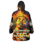 Bob King Of Reggae Rastafari Lion Wearable Blanket Hoodie You Never Know How Strong You Are