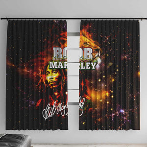 Bob King Of Reggae Rastafari Lion Window Curtain You Never Know How Strong You Are