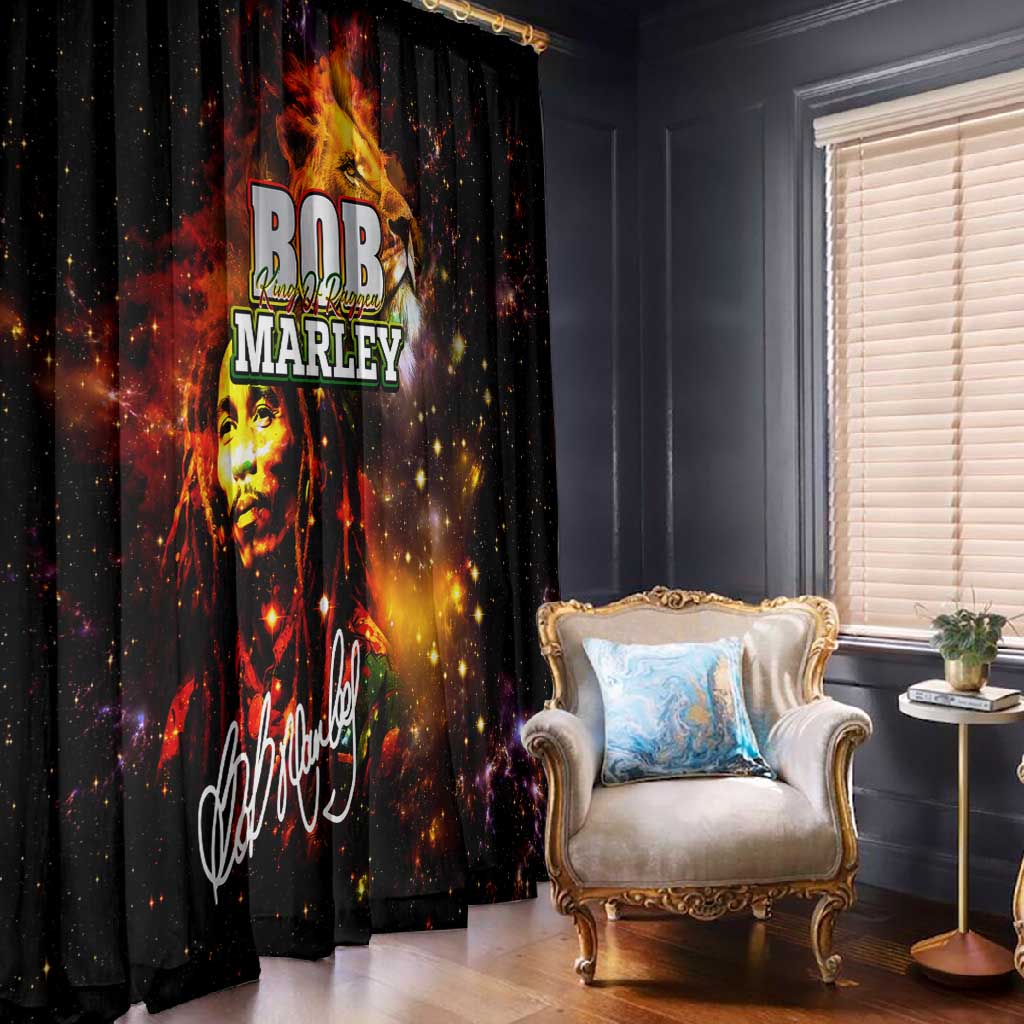 Bob King Of Reggae Rastafari Lion Window Curtain You Never Know How Strong You Are