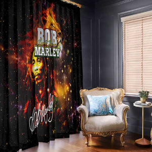 Bob King Of Reggae Rastafari Lion Window Curtain You Never Know How Strong You Are