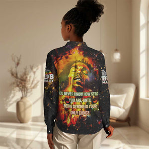Bob King Of Reggae Rastafari Lion Women Casual Shirt You Never Know How Strong You Are