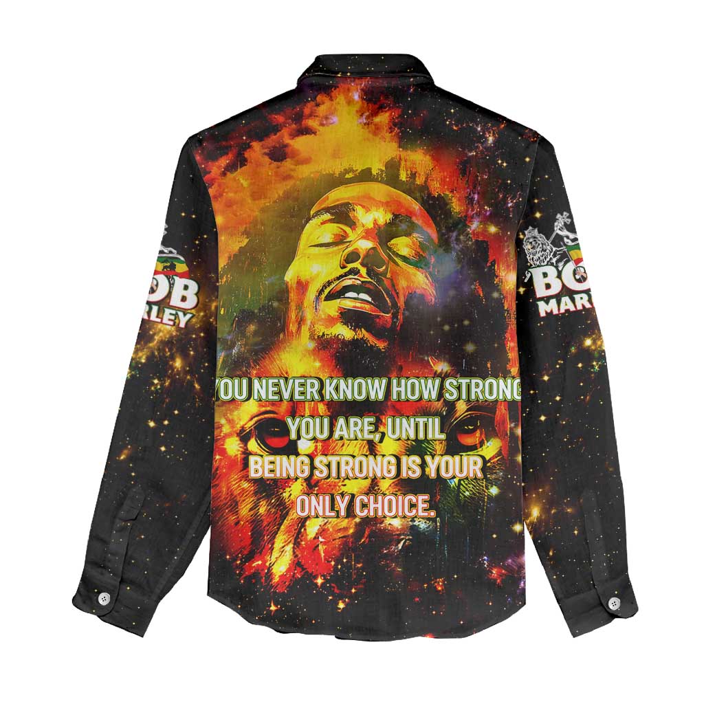 Bob King Of Reggae Rastafari Lion Women Casual Shirt You Never Know How Strong You Are