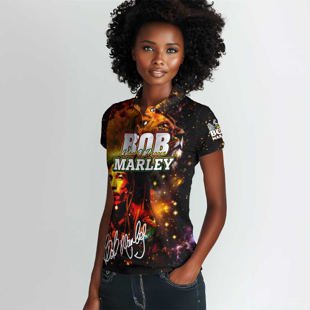 Bob King Of Reggae Rastafari Lion Women Polo Shirt You Never Know How Strong You Are