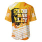 Legend Bob Reggae Afro Baseball Jersey One Love One Heart Tropical Leaf