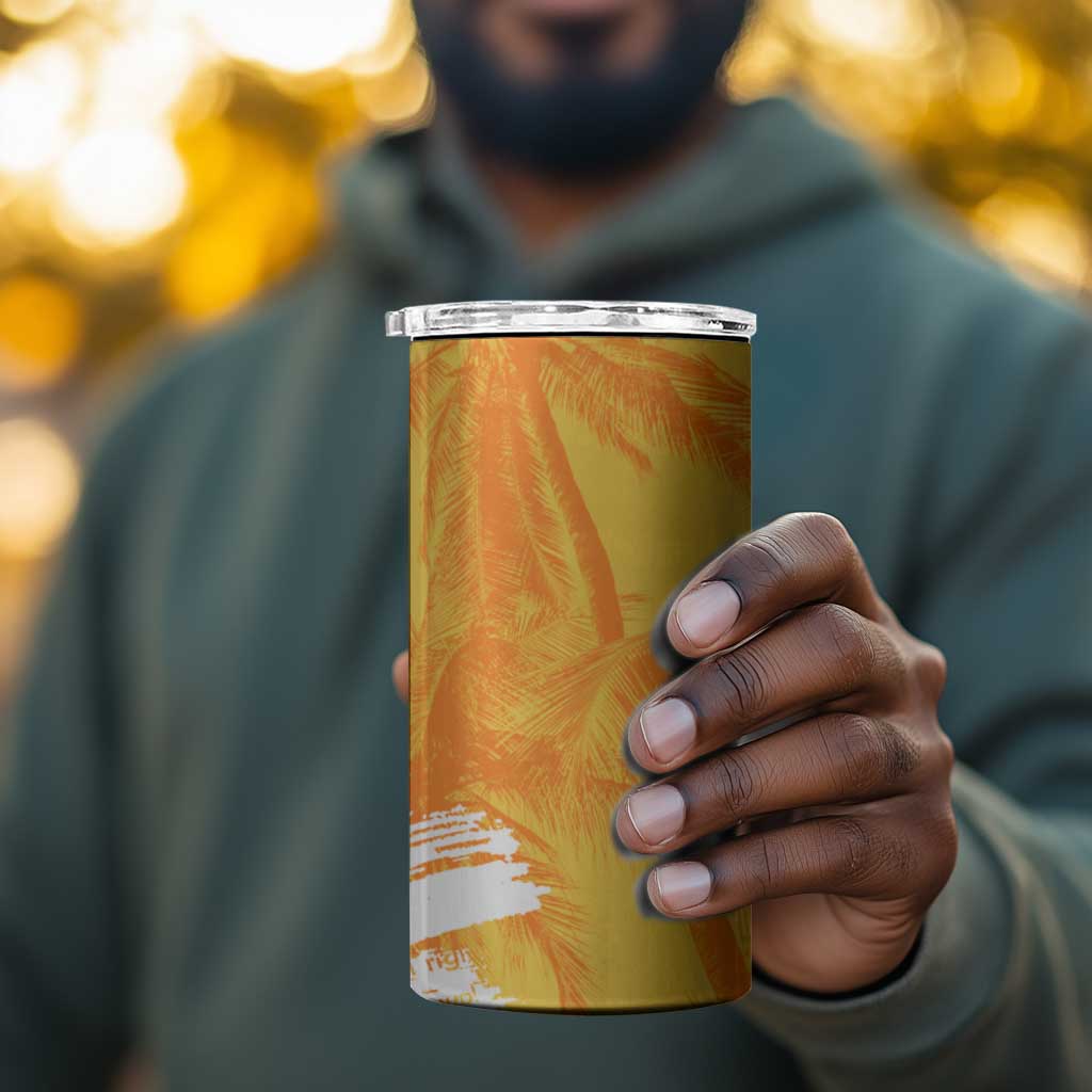 Legend Bob Reggae Afro 4 in 1 Can Cooler Tumbler One Love One Heart Tropical Leaf