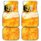 Legend Bob Reggae Afro Car Mats One Love One Heart Tropical Leaf