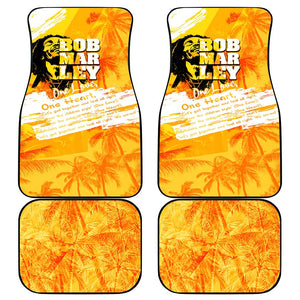 Legend Bob Reggae Afro Car Mats One Love One Heart Tropical Leaf