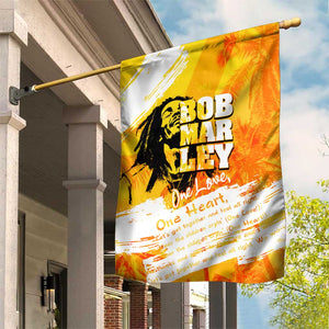 Legend Bob Reggae Afro Garden Flag One Love One Heart Tropical Leaf