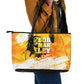 Legend Bob Reggae Afro Leather Tote Bag One Love One Heart Tropical Leaf