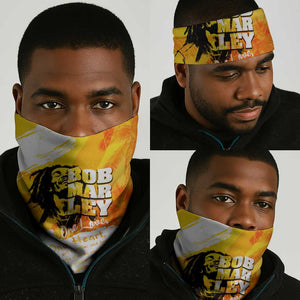 Legend Bob Reggae Afro Neck Gaiter One Love One Heart Tropical Leaf DT02