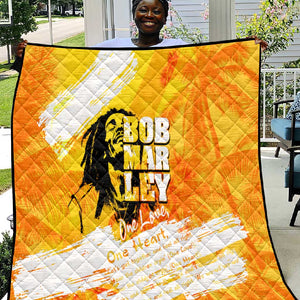 Legend Bob Reggae Afro Quilt One Love One Heart Tropical Leaf