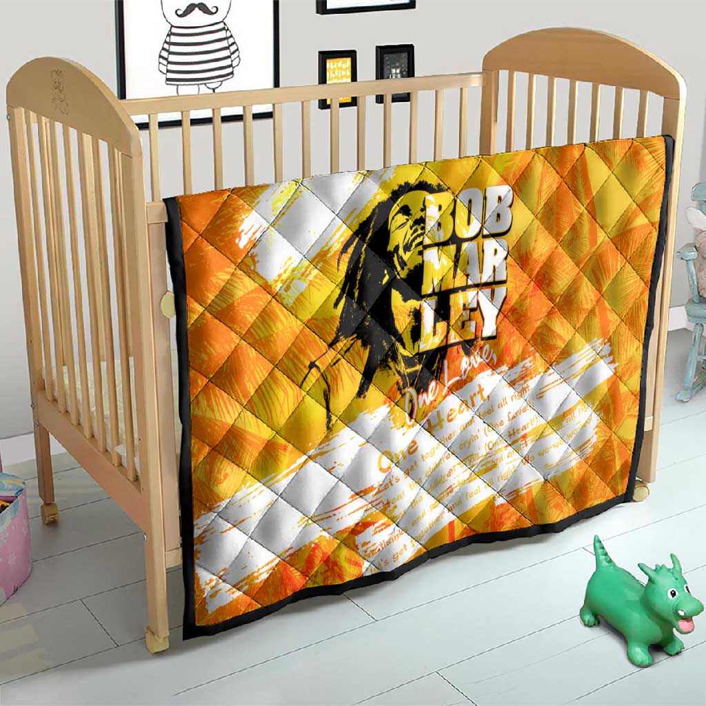 Legend Bob Reggae Afro Quilt One Love One Heart Tropical Leaf