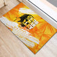Legend Bob Reggae Afro Rubber Doormat One Love One Heart Tropical Leaf