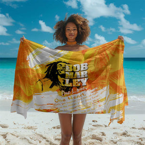 Legend Bob Reggae Afro Sarong One Love One Heart Tropical Leaf
