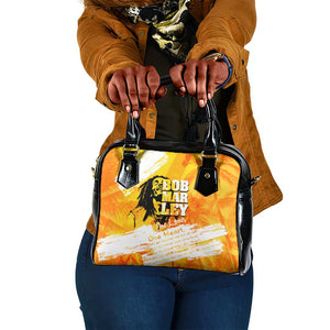 Legend Bob Reggae Afro Shoulder Handbag One Love One Heart Tropical Leaf