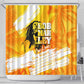 Legend Bob Reggae Afro Shower Curtain One Love One Heart Tropical Leaf