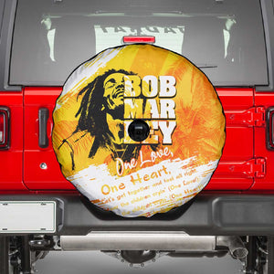 Legend Bob Reggae Afro Spare Tire Cover One Love One Heart Tropical Leaf