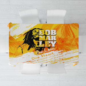 Legend Bob Reggae Afro Tablecloth One Love One Heart Tropical Leaf