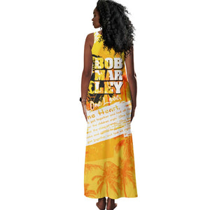 Legend Bob Reggae Afro Tank Maxi Dress One Love One Heart Tropical Leaf