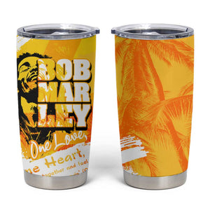 Legend Bob Reggae Afro Tumbler Cup One Love One Heart Tropical Leaf