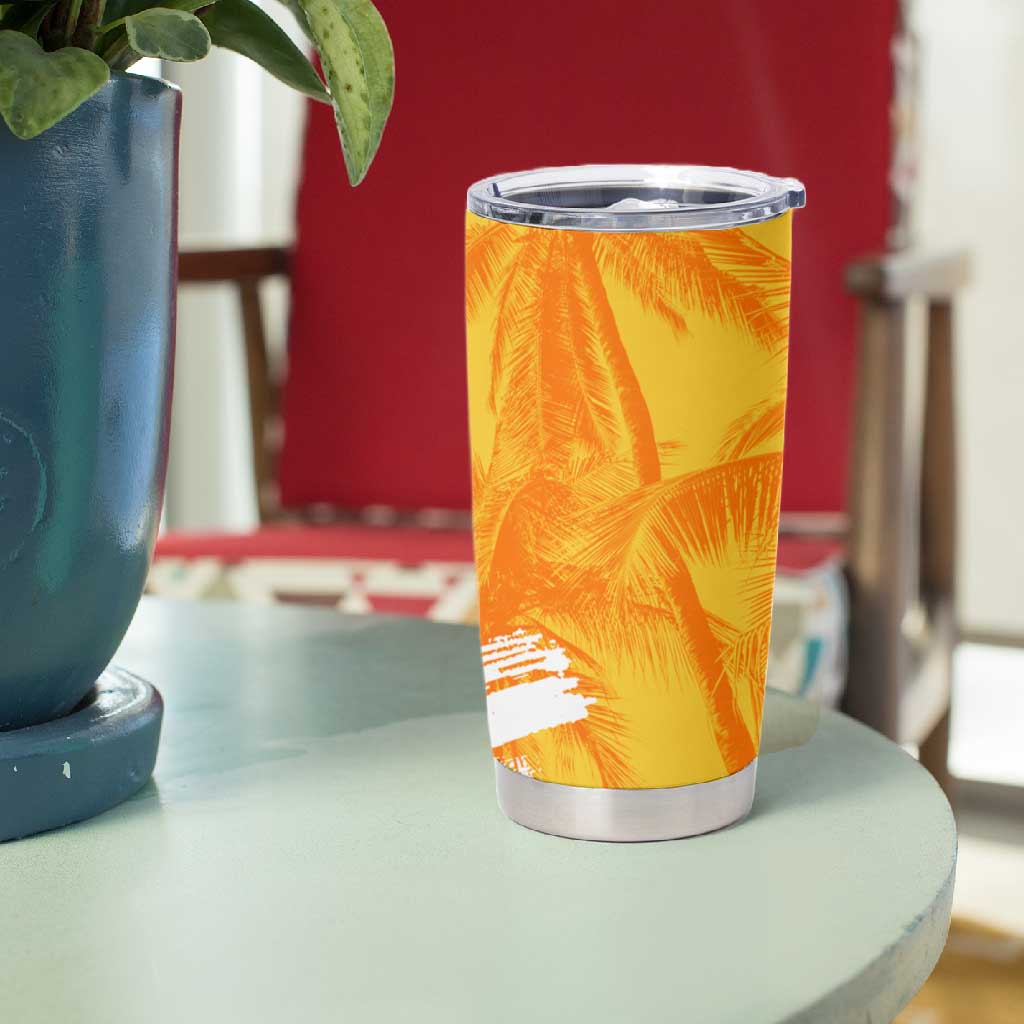 Legend Bob Reggae Afro Tumbler Cup One Love One Heart Tropical Leaf