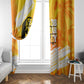Legend Bob Reggae Afro Window Curtain One Love One Heart Tropical Leaf