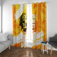 Legend Bob Reggae Afro Window Curtain One Love One Heart Tropical Leaf