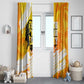 Legend Bob Reggae Afro Window Curtain One Love One Heart Tropical Leaf