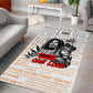 Afro King of Reggae Legend Bob Area Rug Rastafari Lion Cannabis Typography Style
