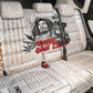 Afro King of Reggae Legend Bob Back Car Seat Cover Rastafari Lion Cannabis Typography Style