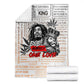 Afro King of Reggae Legend Bob Blanket Rastafari Lion Cannabis Typography Style