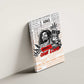 Afro King of Reggae Legend Bob Canvas Wall Art Rastafari Lion Cannabis Typography Style