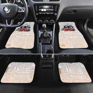 Afro King of Reggae Legend Bob Car Mats Rastafari Lion Cannabis Typography Style