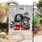 Afro King of Reggae Legend Bob Garden Flag Rastafari Lion Cannabis Typography Style