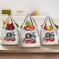Afro King of Reggae Legend Bob Grocery Bag Rastafari Lion Cannabis Typography Style